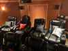 ht design waveland curved row of 2 & single two-arm home theater reclining seats