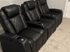 ht design waveland straight row of 3 home theater recliners