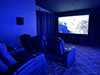 ht design waveland row of 3 and row of 3 right side facing home theater seating led lighting room lights off