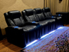 ht design waveland row of 4 with middle loveseat led cupholders and baselighting on