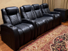 ht design waveland row of 4 home theater recliners with middle loveseat