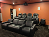 ht design waveland row of 4 home theater recliners and surround row of 4 home theater seats with middle loveseat in home theater room