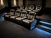 ht design waveland curved row of 4 modified home theater recliners with lighted led cupholders and row of 4 middle loveseat in home theater