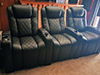 ht design waveland straight row of 3 home theater recliners