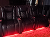 ht design waveland straight row of 3 home theater recliners led baselighting lighted cupholders