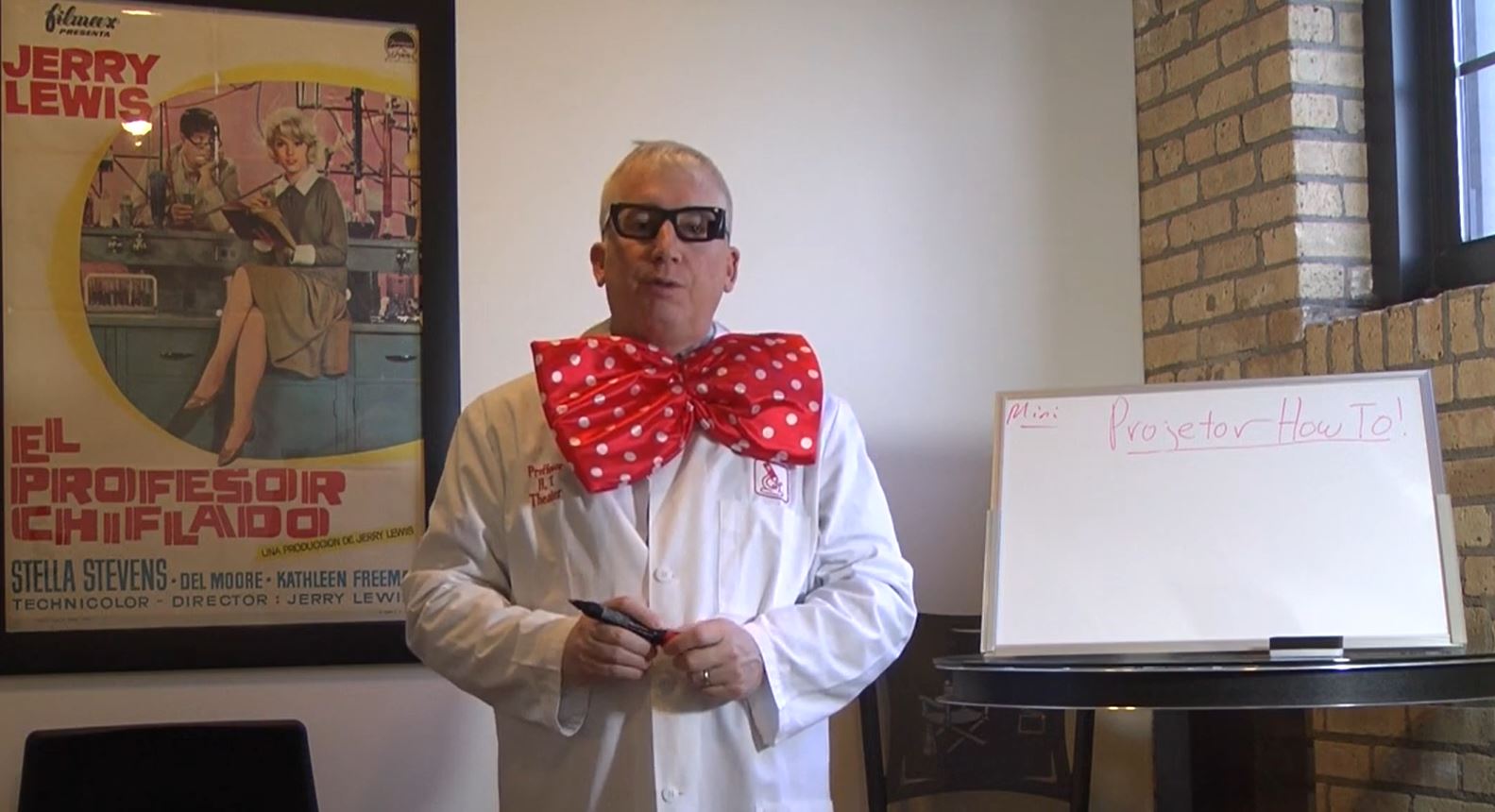 Professor HT Theater wearing his signature oversized bow tie