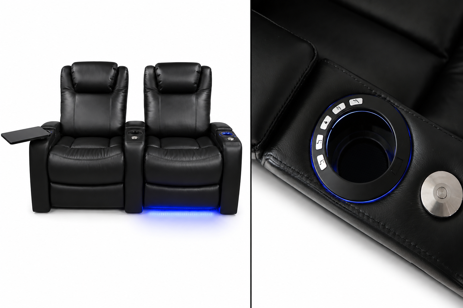 HT Design Sheffield LED cupholders and base lighting