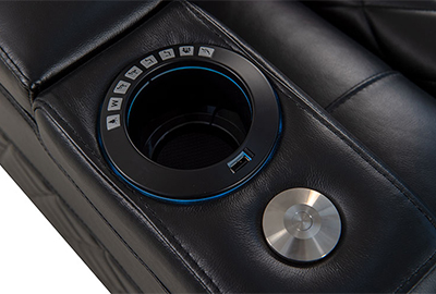 HT Design Sheridan 7 color LED cupholder controls memory and charging