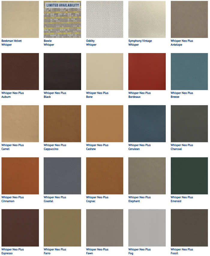 Home theater door panel vinyl colors