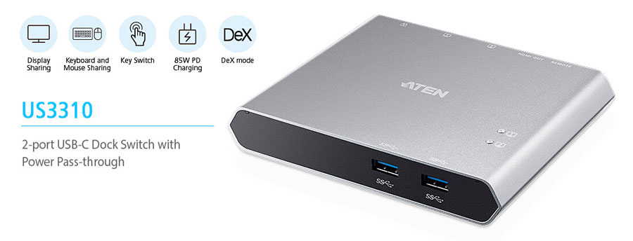 Aten US3310 USB-C KVM Switch Banner