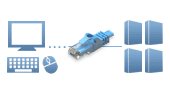 Quad Monitor Cat5 / Cat6 / Cat7 KVM Switches