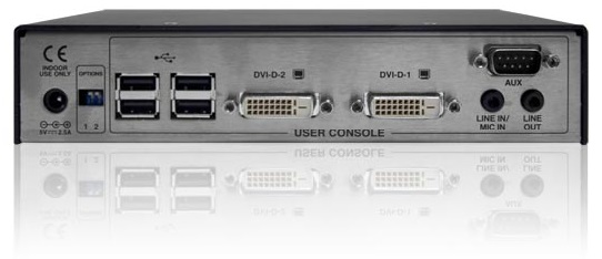 Image of rear ports of the Adder ALIF2020R KVM Extender