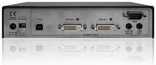 Image of rear ports of the Adder ALIF2020T KVM Extender
