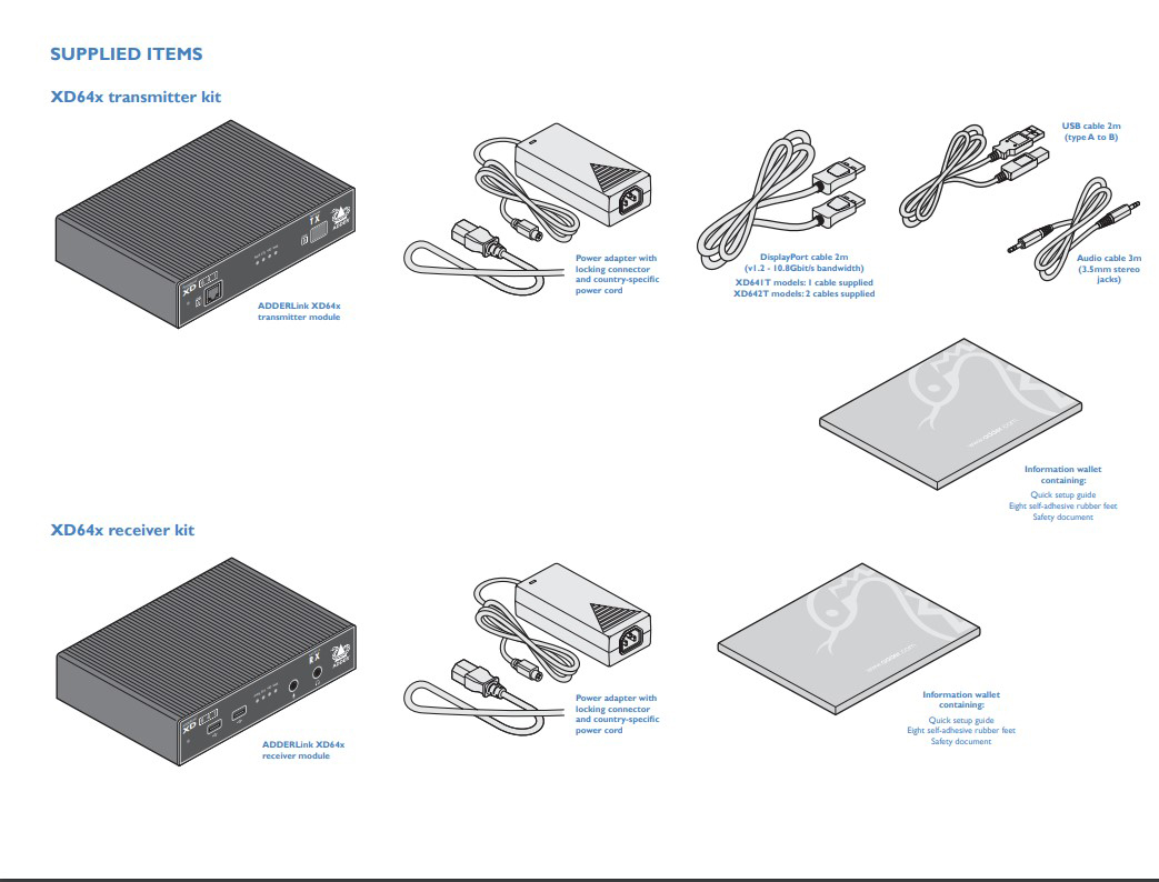 Adder XD642 Package Contents