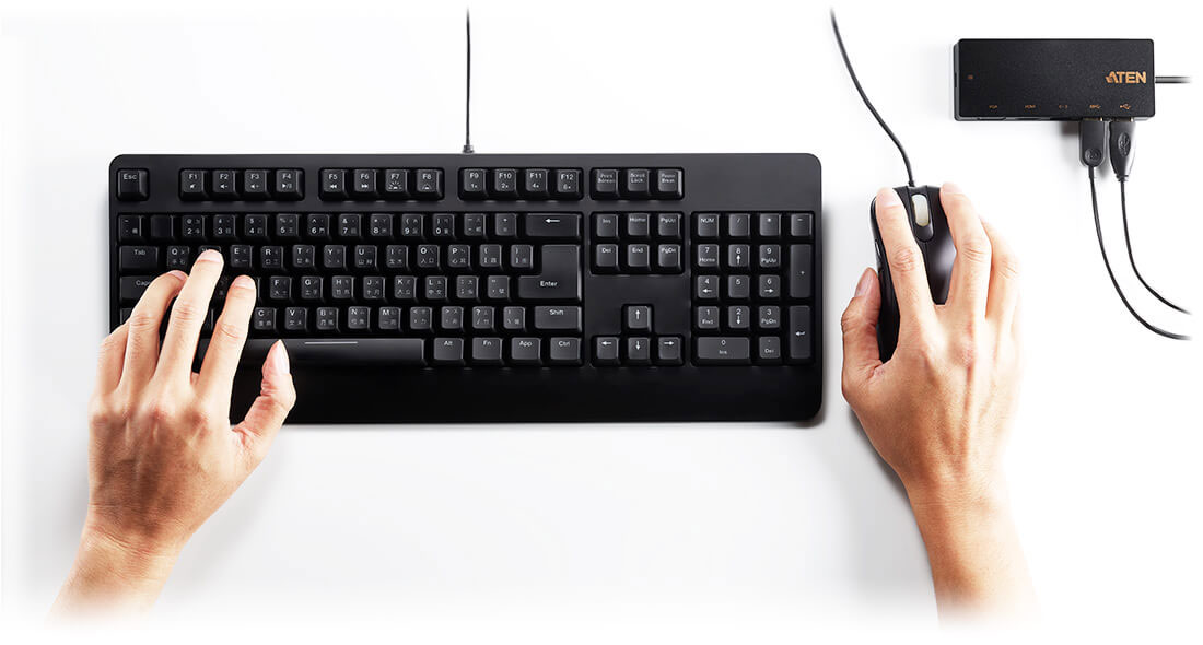 Aten UH3236 USB-C Mini Dock - Expansion for a Mouse and Keyboard