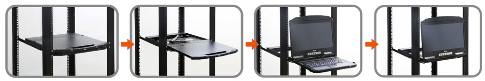 Aten CL3800 CL3800NW Space Saving Dual Rail Design