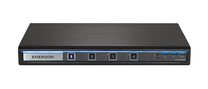 Avocent SV240 4 Port 4K UHD Desktop KVM Switch - 3x USB 3.0 Hub + Audio