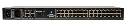 B072-032-IP2 Tripp Lite CAT5 IP KVM Rear Connections