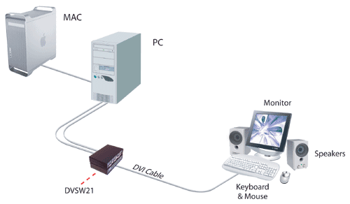 SmartAVI DVI Extender Diagram