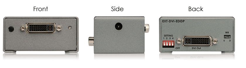 Gefen EXT-DVI-EDIDP Back, and Front & Side