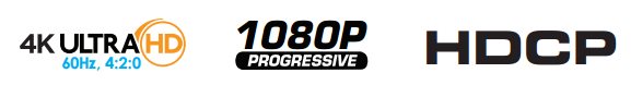 EXT-DVI-EDIDP Features - 4K Ultra HD, HDCP, DVI, VGA, & 1080P Logos