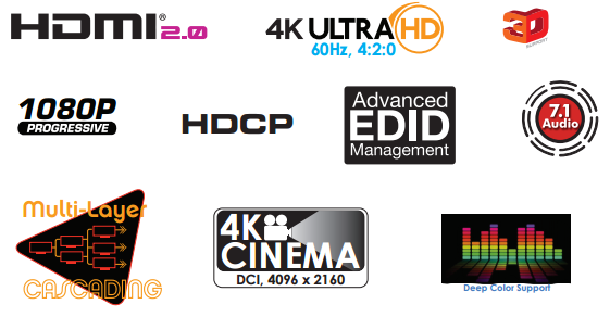 Gefen GTB-HD4K2K-142C-BLK Features