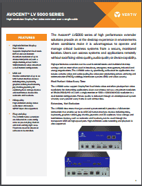 Avocent LV5020P Brochure Screenshot