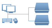 Multi-Monitor 2 Port Desktop KVM