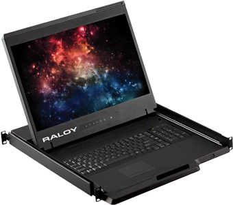 Raloy RWX119 19In Rackmount Monitor with VGA KVM Switch