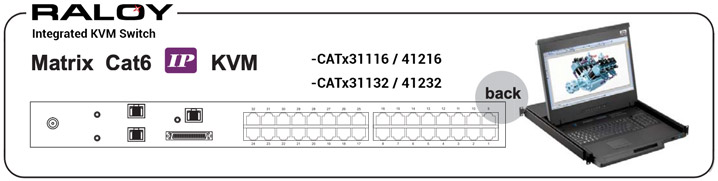 RNX119 Integrated Cat6 Matrix IP KVM