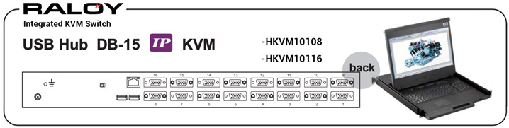RWX119 Integrated DB-15 VGA Hub Combo IP KVM