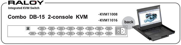 RNX119 Integrated DB-15 VGA Combo IP KVM