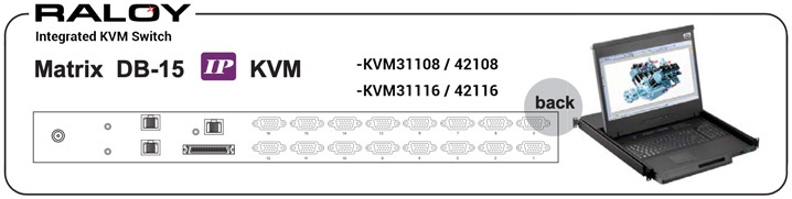 RNX119 Integrated DB-15 VGA Matrix IP KVM