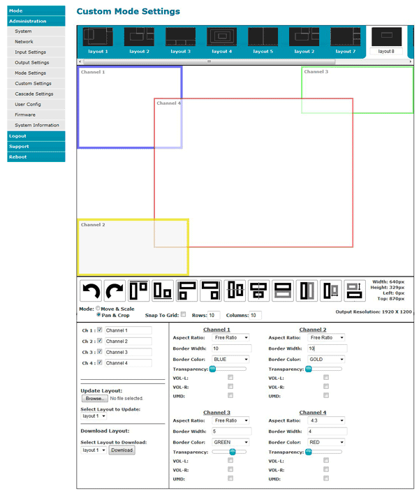 NTI SPLITMUX-HD-4RT-R Custom Mouse settings