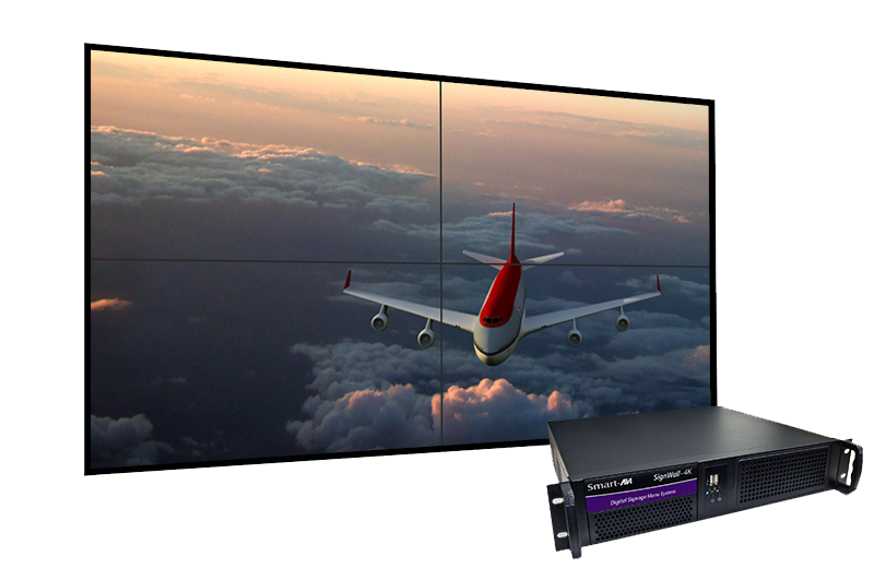 SmartAVI 4K-SVWP-120G7S SignWall 4k Cinema Video Player - HDMI, DVI, YPbPr, S-Video, CVBS - 120GB Disk, 8GB RAM