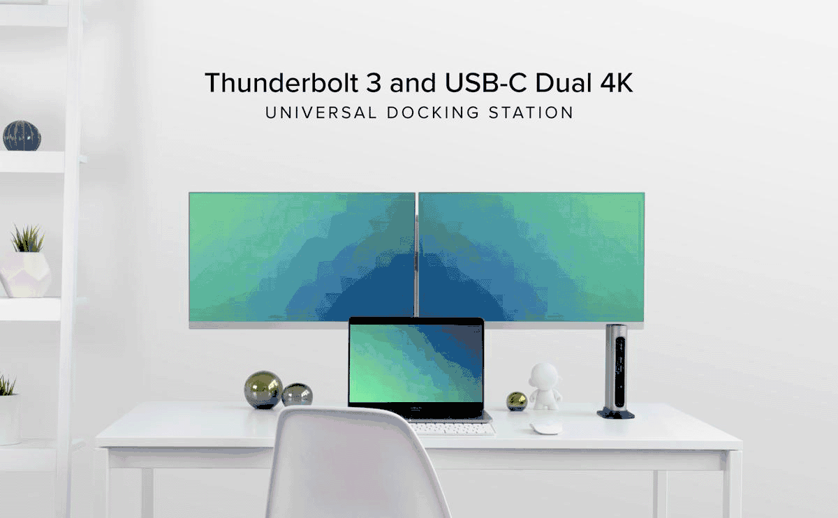 Plugable USB 3.0 and USB-C 4K Dual Monitor Docking Station