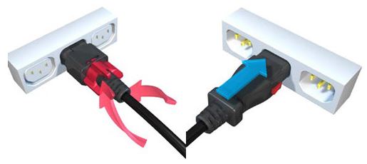 zLock Dual Locking Universal Power Cords