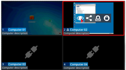 Adder INFINITY Manager On-screen-display (OSD) at each user station