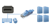 Cat5/5e/6 DisplayPort KVM Switches
