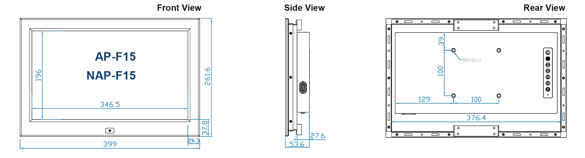 Austin Hughes UltraView AP-F15 & NAP-F15 Layout