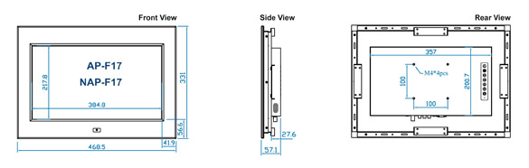 Austin Hughes UltraView AP-F17 & NAP-F17 Layout