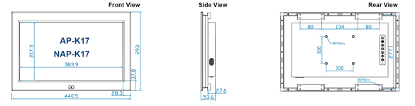 Austin Hughes UltraView AP-K17 & NAP-K17 Layout