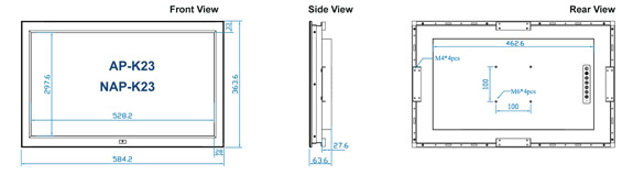 Austin Hughes UltraView AP-K23 & NAP-K23 Layout