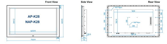 Austin Hughes UltraView AP-K28 & NAP-K28 Layout
