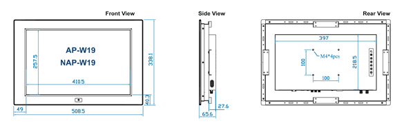 Austin Hughes UltraView AP-W19 & NAP-W19 Layout