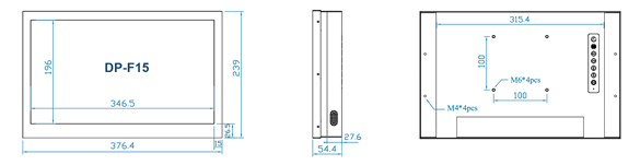 Austin Hughes UltraView DP-F15 Layout