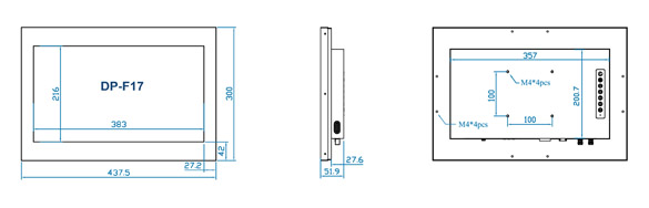 Austin Hughes UltraView DP-F17 Layout