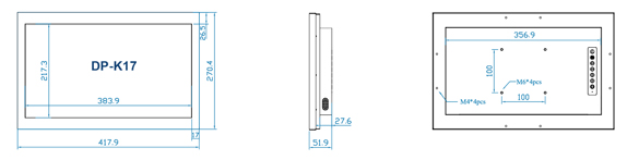 Austin Hughes UltraView DP-K17 Layout