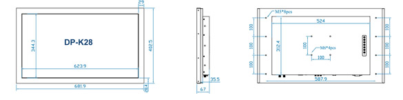 Austin Hughes UltraView DP-K28 Layout