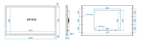 Austin Hughes UltraView DP-K55 Layout